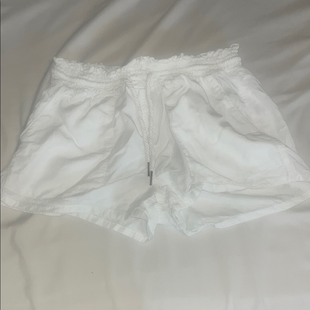 White Drawstring Shorts